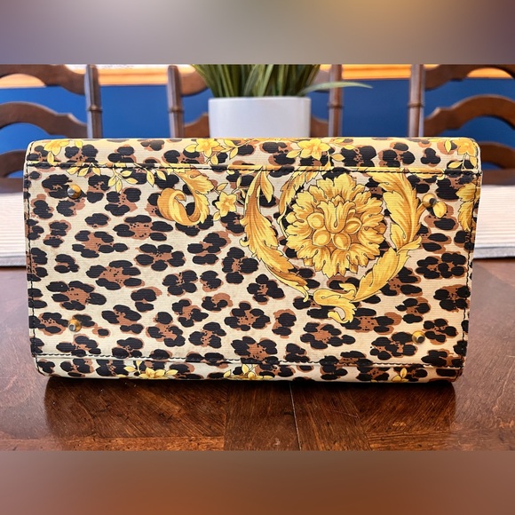 Versace Black and Gold Baroque Satchel - Picture 6 of 15